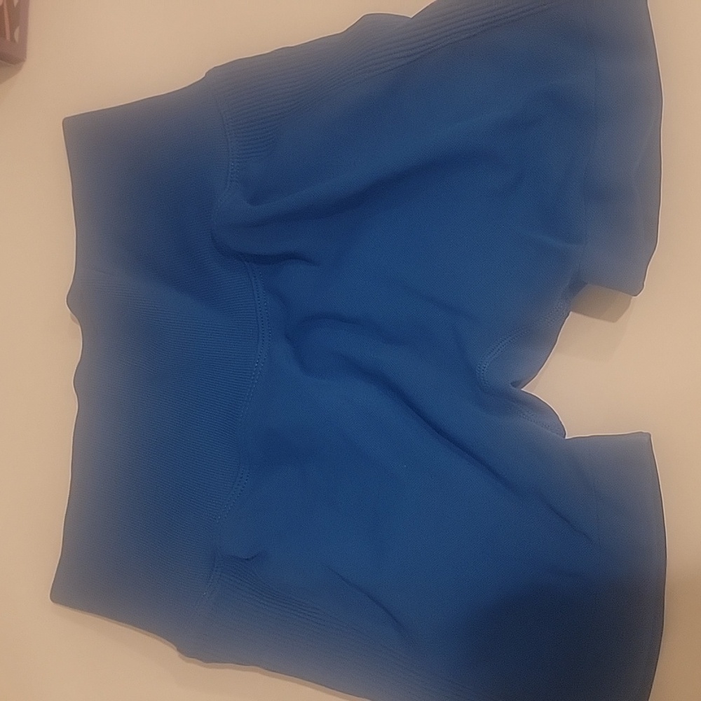 Women's Blue High-Waisted Shorts